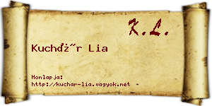 Kuchár Lia névjegykártya